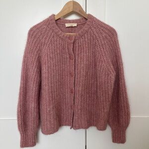 Sezane Emile Cardigan Mottled Pink Small